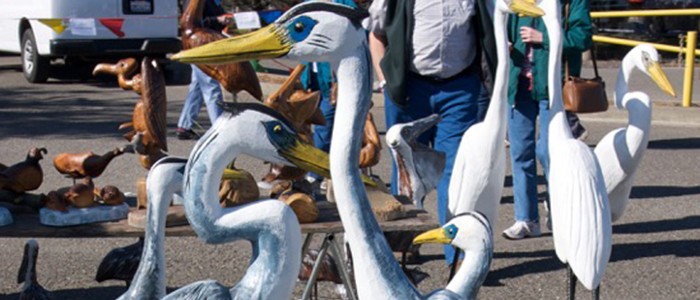 Carved Egrets