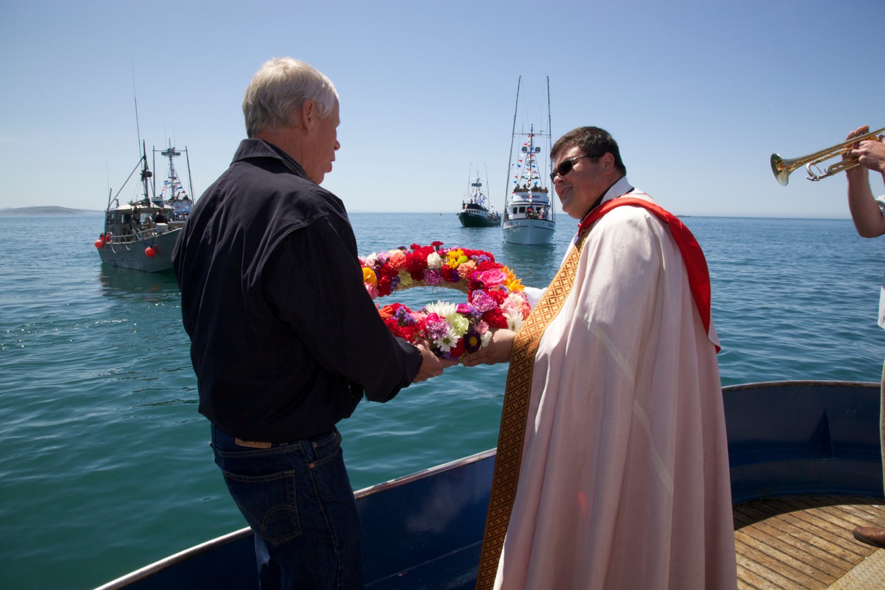 Priest with wreath