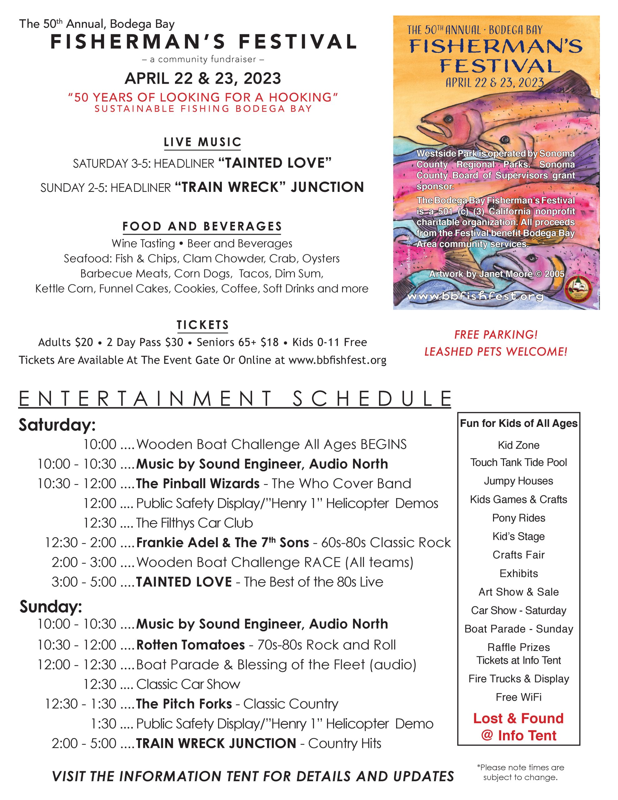 Schedule Bodega Bay Fisherman's Festival